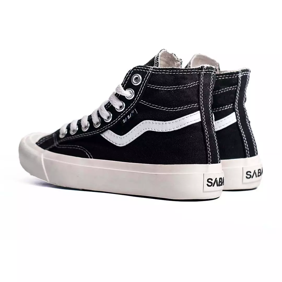 SABA Veloz High Black White - Sepatu Sneakers Casual Pria Wanita