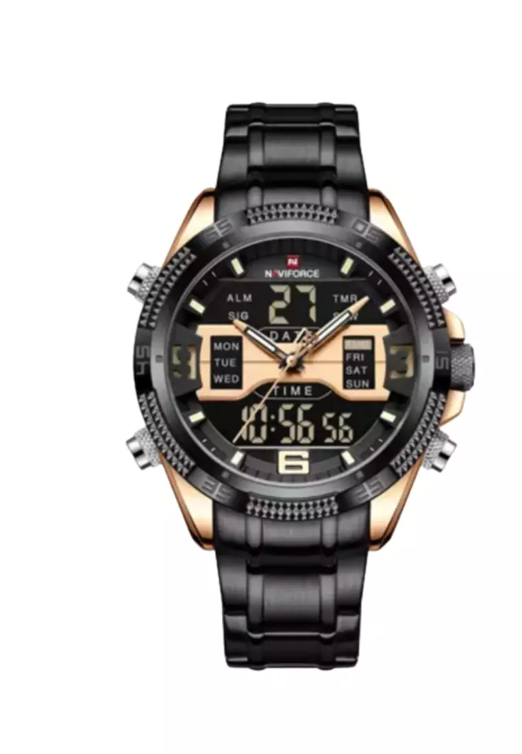 Buy Naviforce NAVIFORCE NF9201 RG B STAINLESS STEEL DUAL TIME ROSE