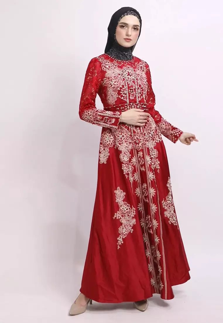 Bibiq Gamis Satin Brokat