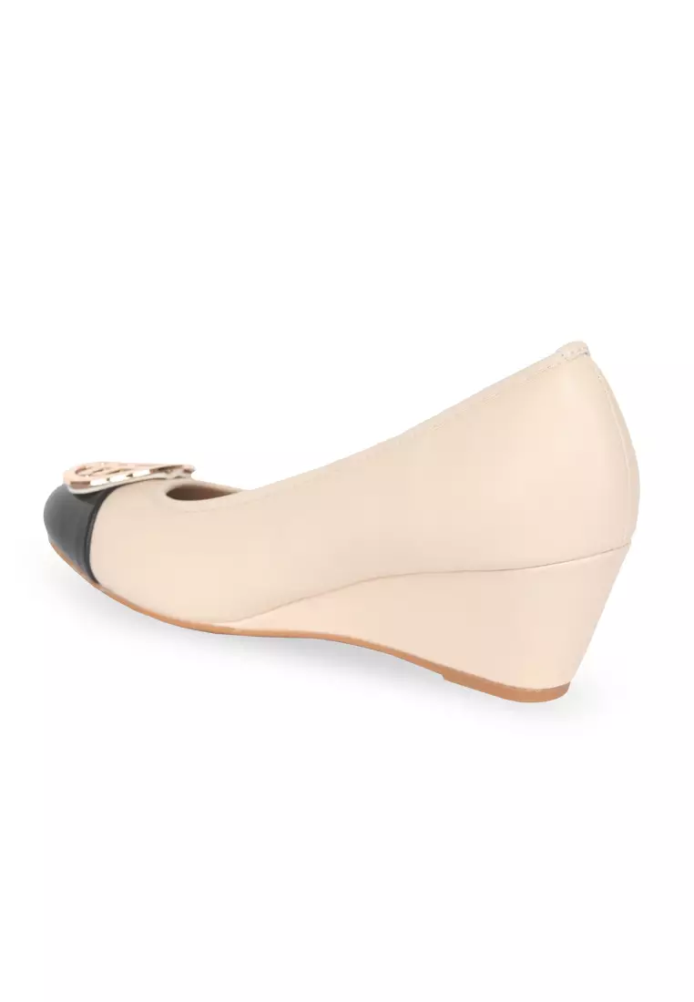 JOURNEE J2268-3 WEDGES CREAM