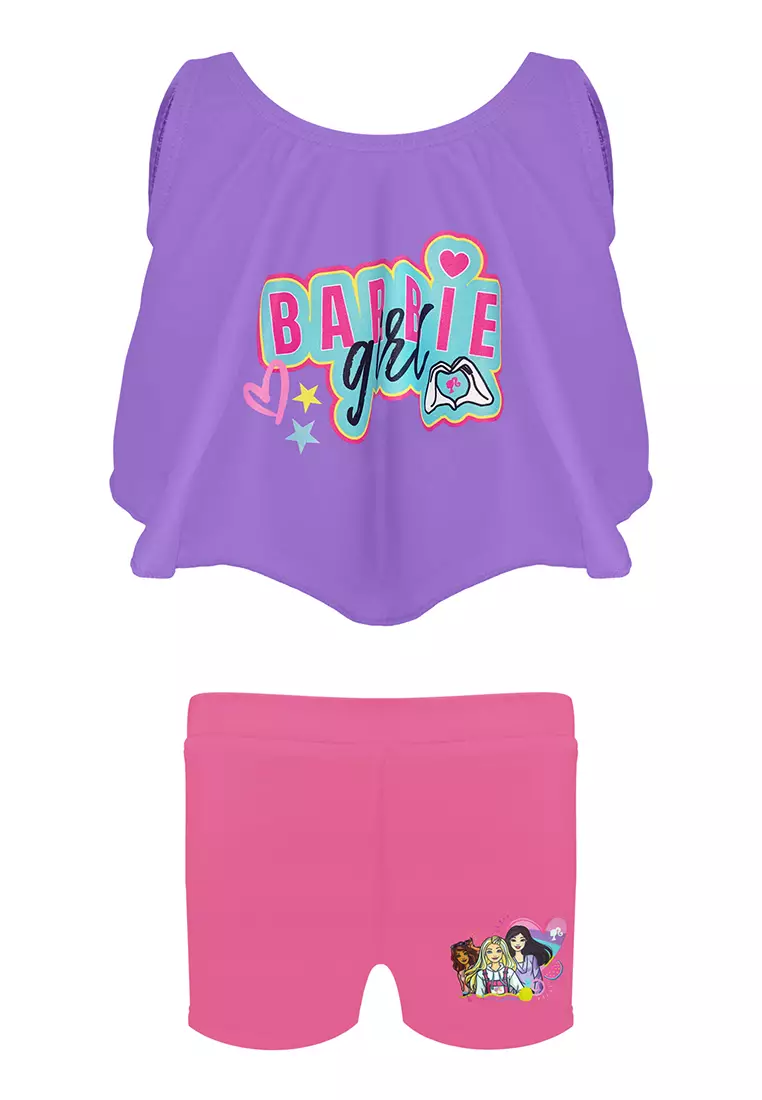 Barbie Bikini Top Boyleg Bottom Set Swimwear For Kids Girls