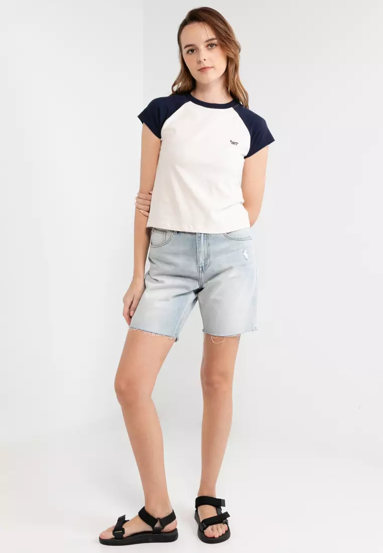 Essential Logo Raglan Slub T-Shirt