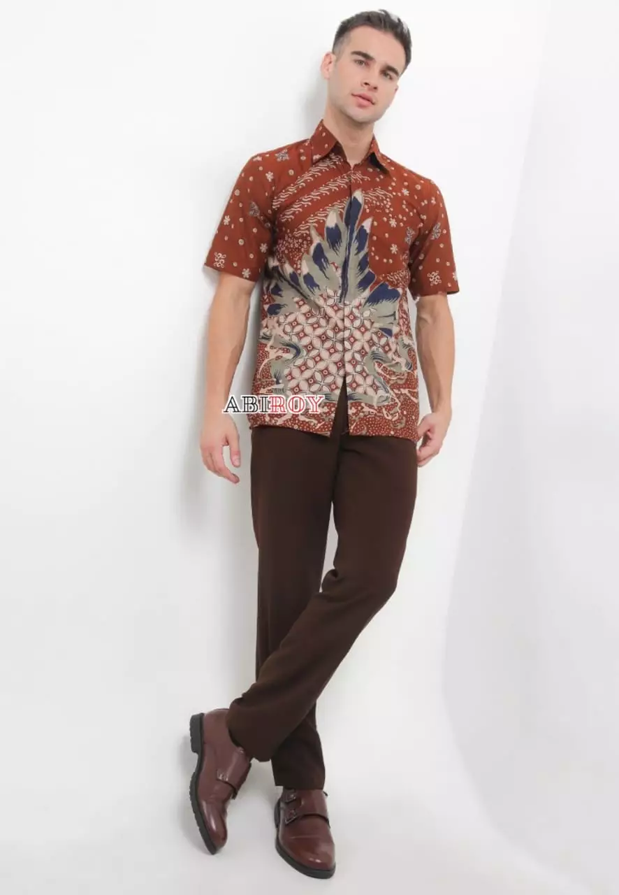 Godhowarsa Bata Kemeja Batik Pria Premium Slimfit Lengan Pendek NLN