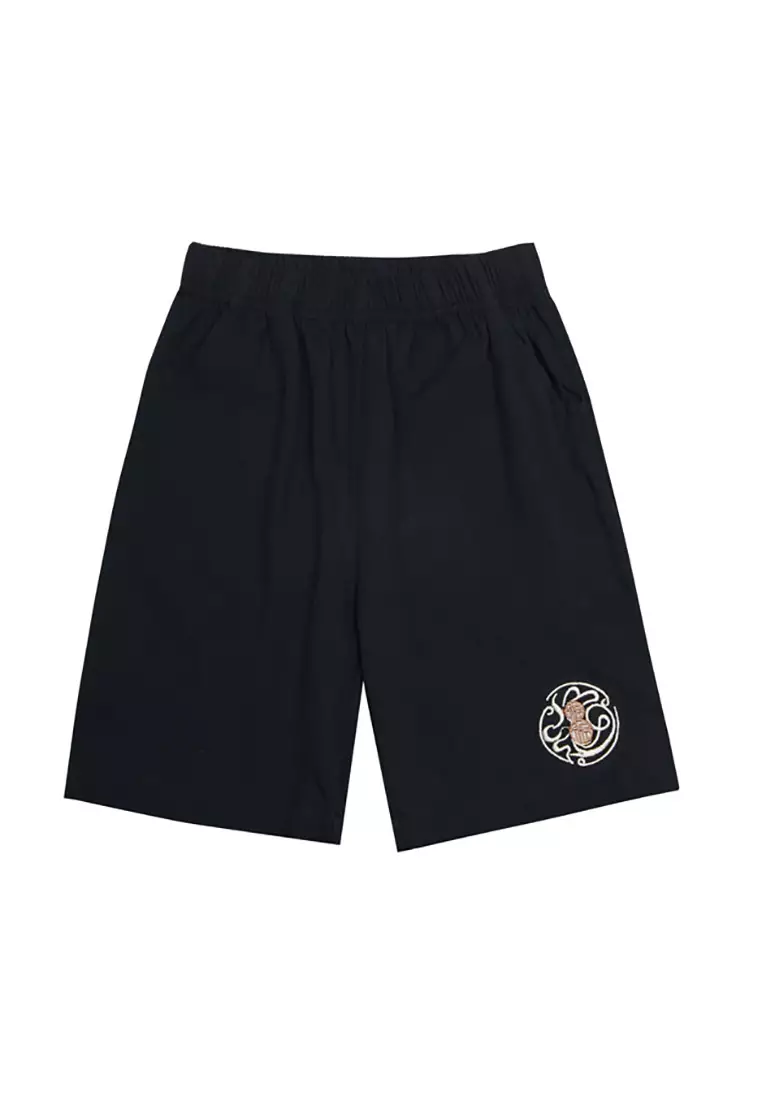 男童假兩件漢字“福”繡花唐裝漢服套裝新年拜年衣服