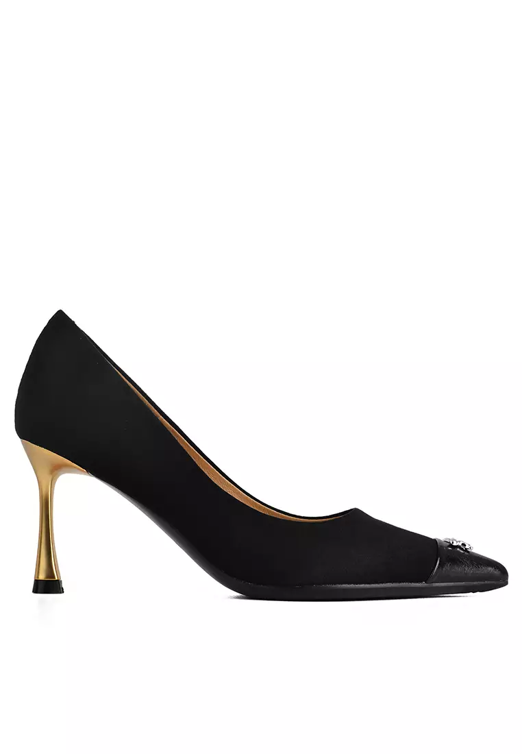 8CM Butterfly Ornament Pointy Stitched Pumps XJ3389-12