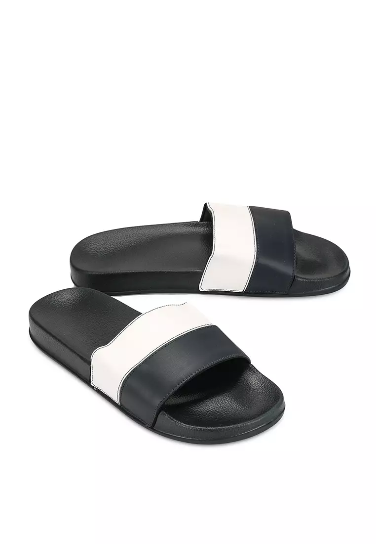 White calvin klein slides top