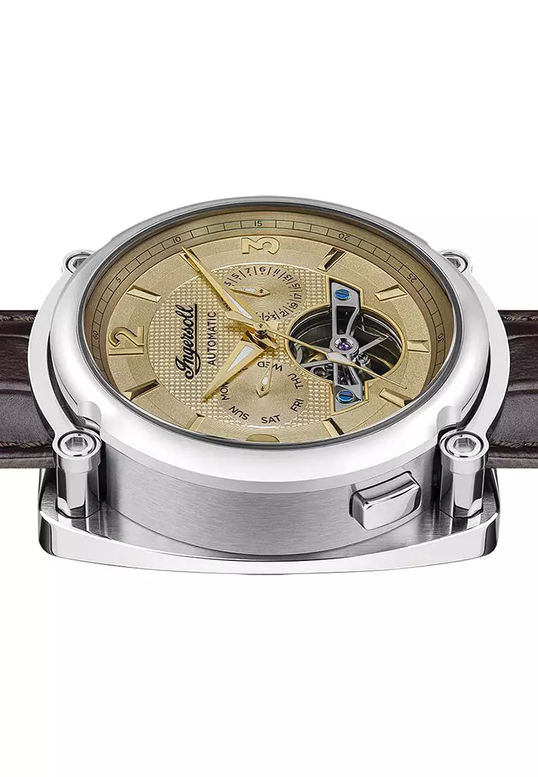 Ingersoll Michigan Brown Leather Analog Automatic Watch For Men INI01108