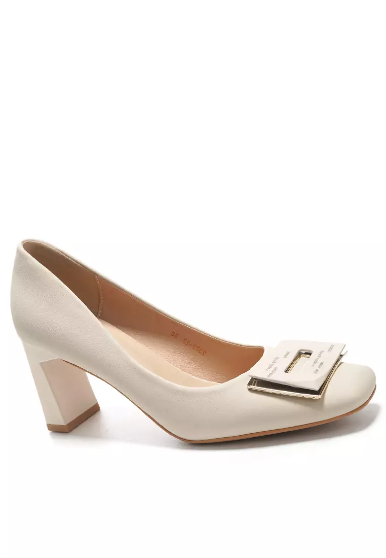Discount on Twenty Eight Shoes  shoes - SKU: 7CM Square Buckle Chunky Heel Pumps BY2373-13