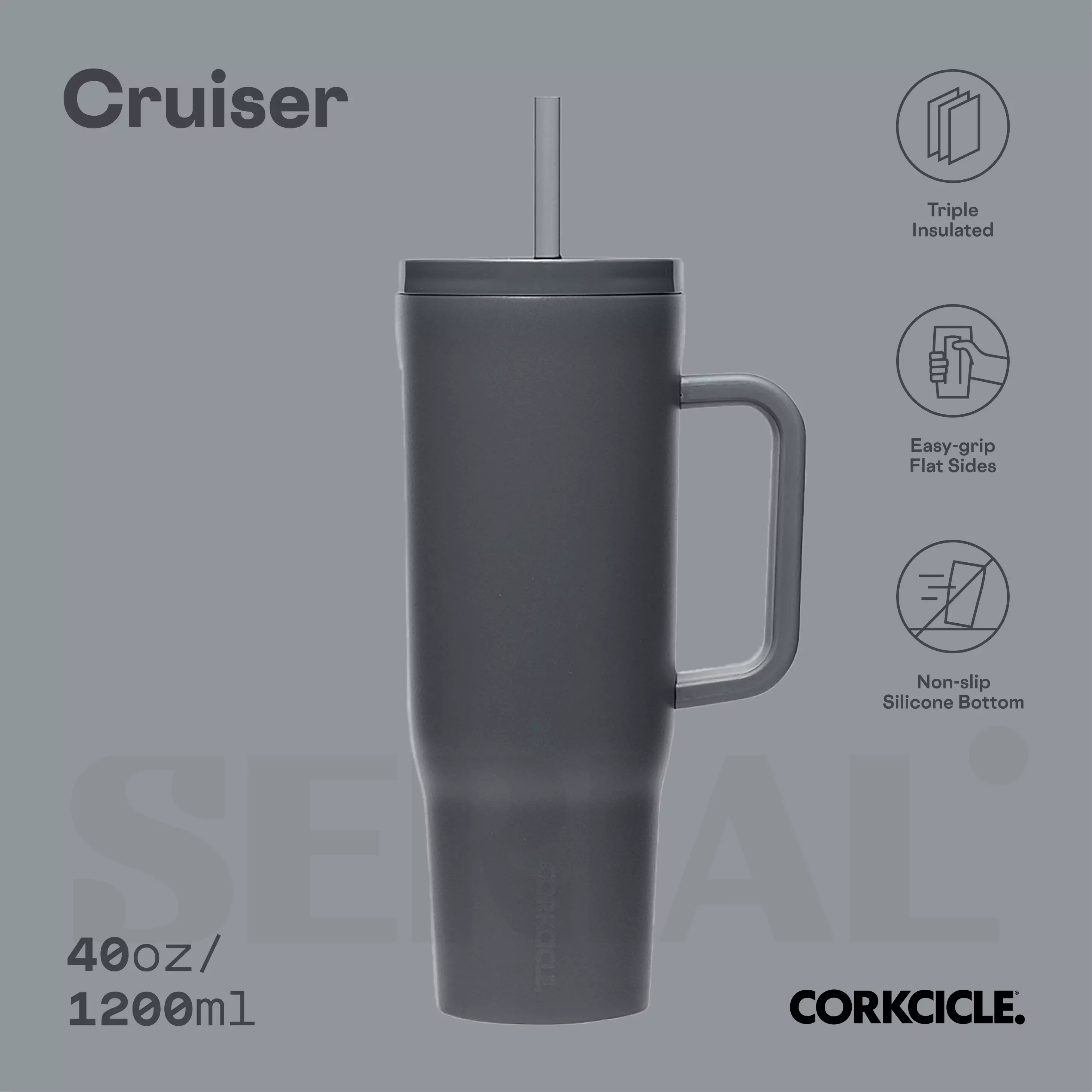 CORKCICLE Cruiser 40oz - Flint