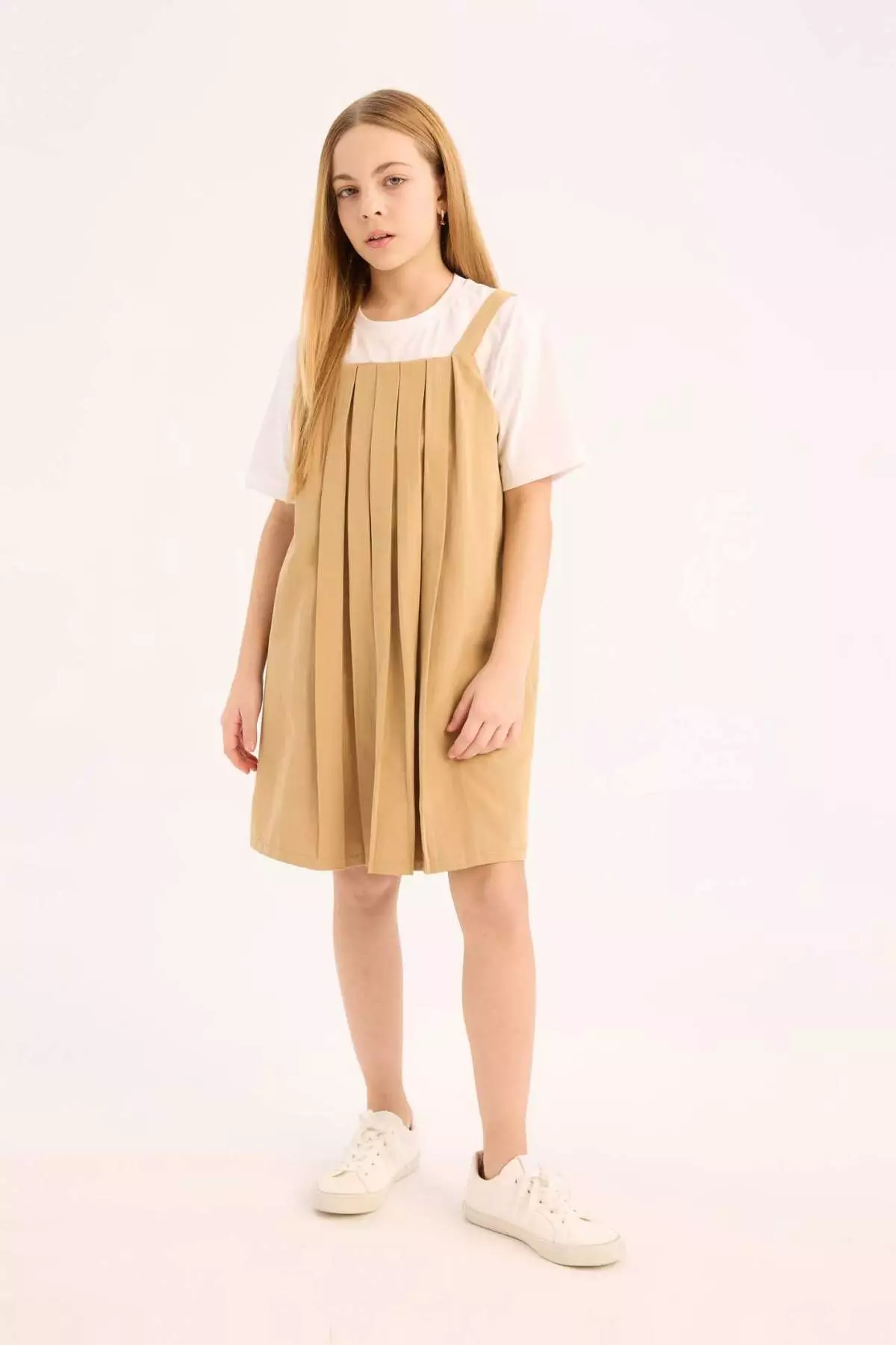 Girls Pleated Strap Summer Dress E0844A825Sm