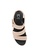 CO BLANC black and white and pink CO BLANC Tri Strap Flat Slingback Sandals 1EEAFSHBFFCBFAGS_4