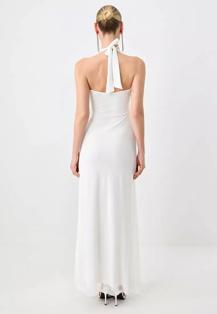 white formal dress philippines Gown Limited Collection Buy Trendyol Limited Edition Ruffled Lined Tulle Evening Dress Night Graduation 97%Polyester 3%Lycra