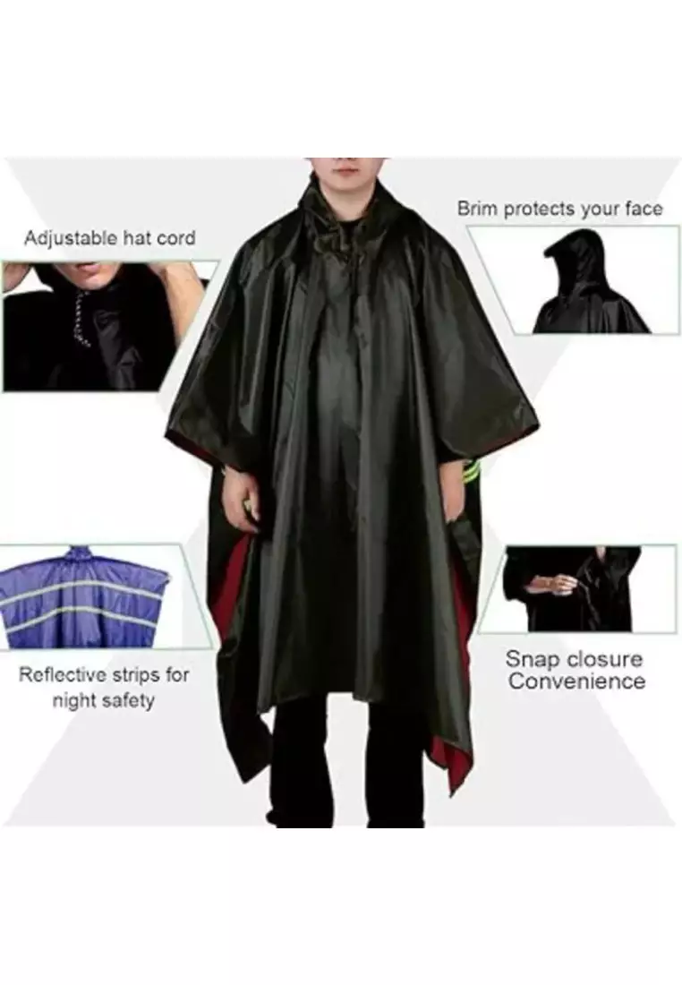 EVA Poncho Raincoat Length:1m Width:1.5m – Navy Blue