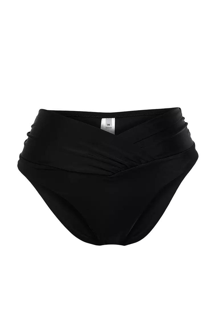 V-Cut Ruched Panel Bikini Bottom