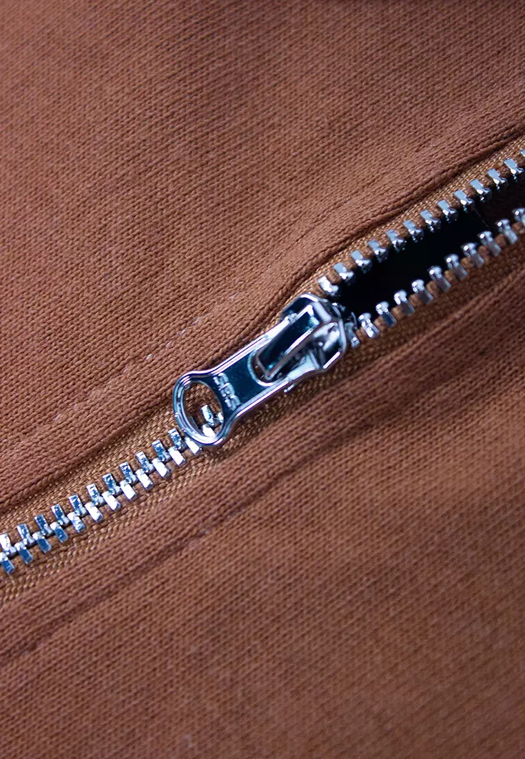 Pestle & Mortar Clothing Swift Logo Paneled L/S Polo Beige Brown 2024