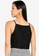 ZALORA BASICS black Straight Neck Fitted Lace Top FE623AABF3CF5EGS_2