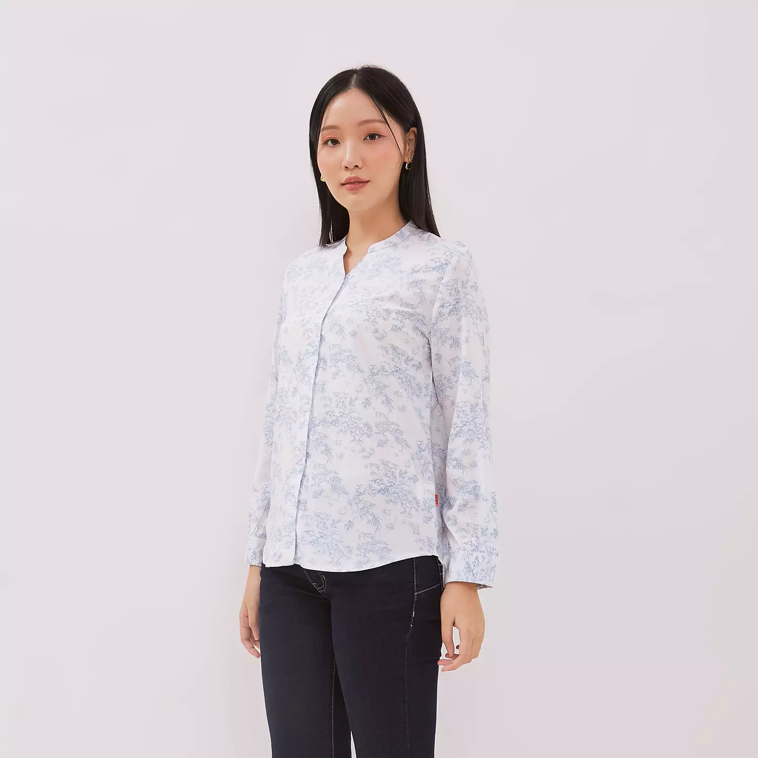 DUST Blouse Abstrak Miswa Putih ECOVERO™️ Comfease (D.116478)