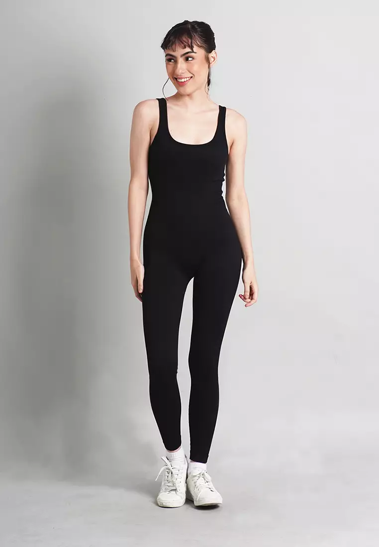 Frankie Collection: Ribbed Bodycon Padded Onesie