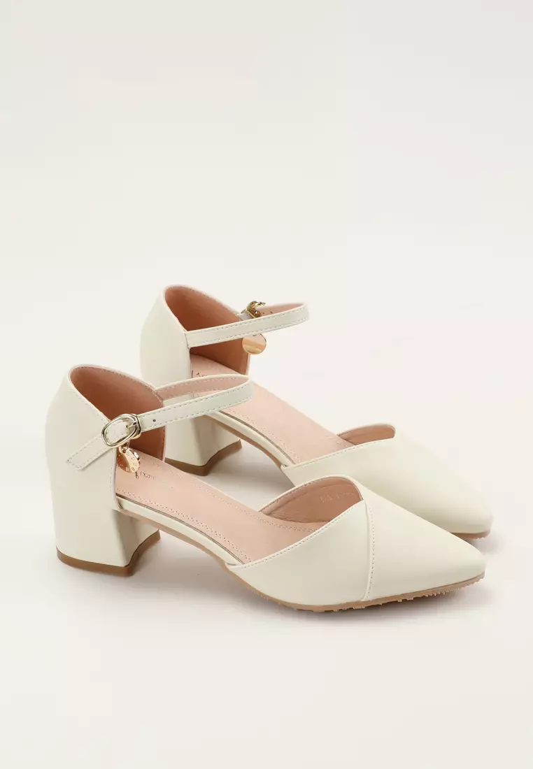 Elegant block outlet heel shoes