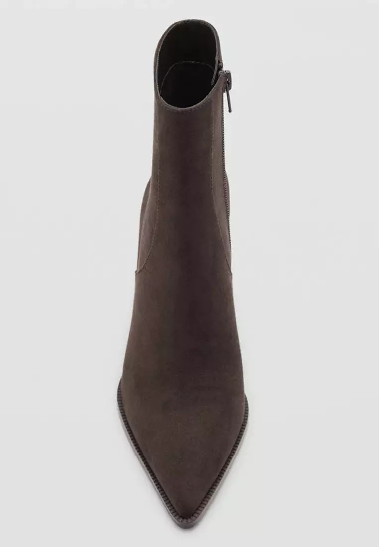 Pointed Heeled Ankle Boots