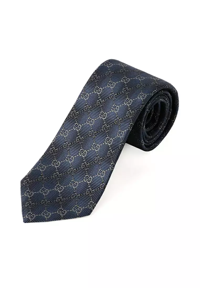 GG Bees Silk Tie in Blue - Gucci