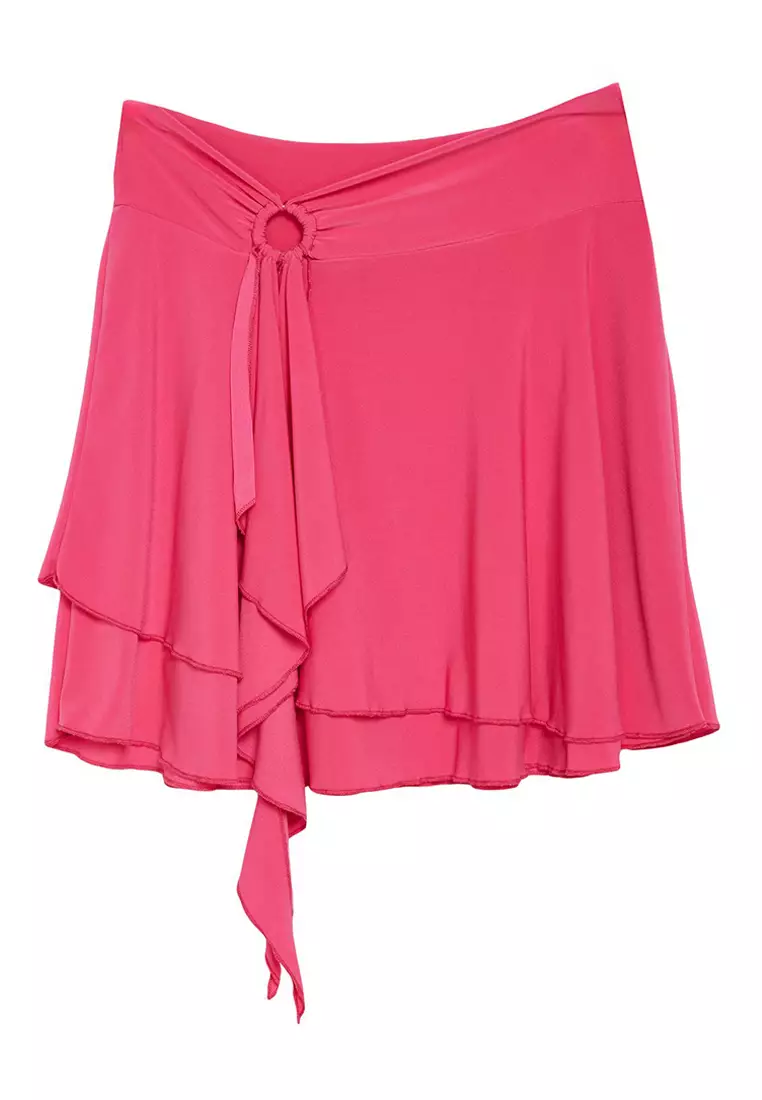Ruffle Detailed Flounce Skirt