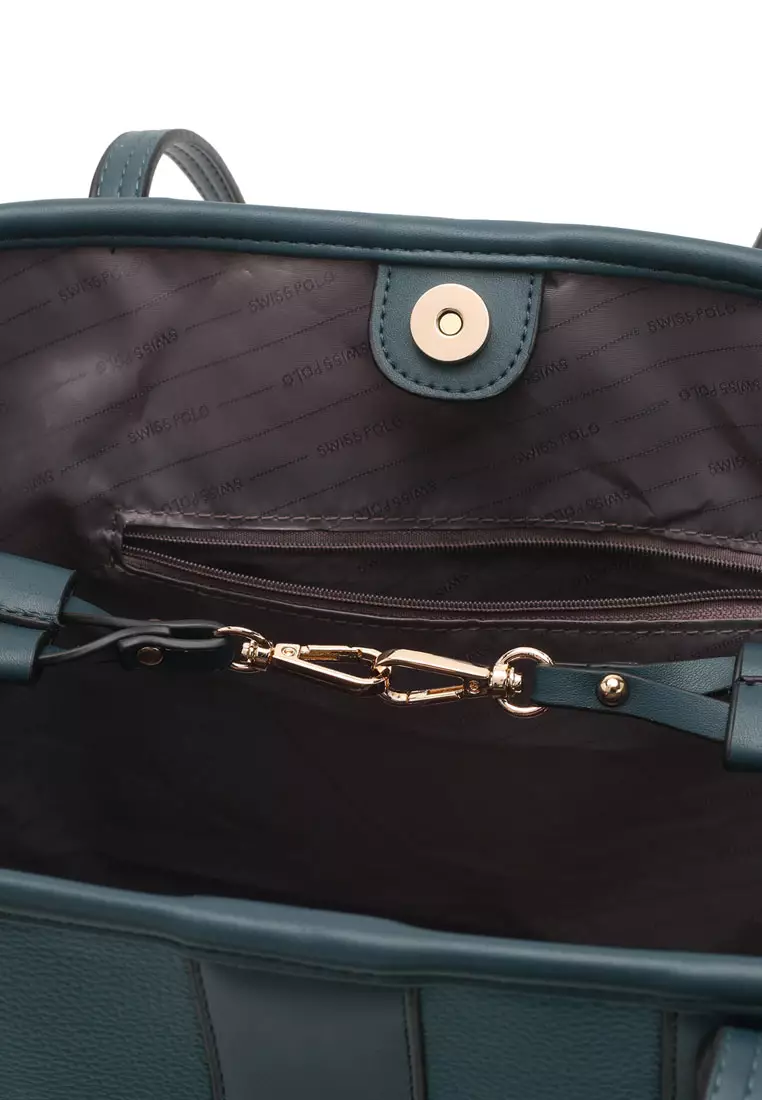 2-in-1 Tote Bag & Top Handle Bag - Blue