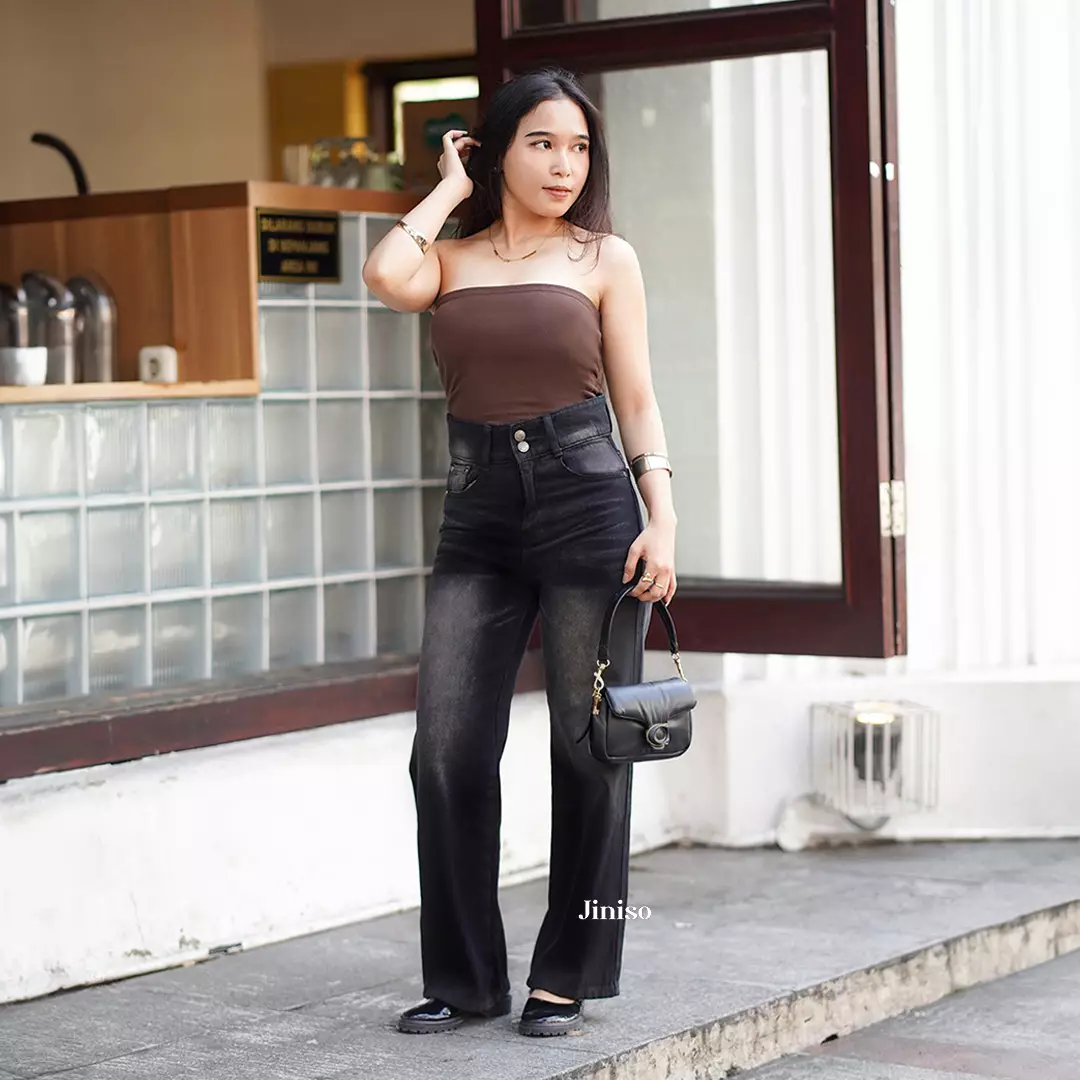 Petite Highwaist Baggy Jeans 163 FAME