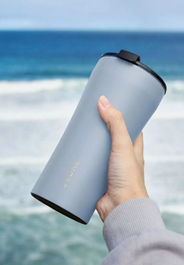 STTOKE Limited Edition Leakproof Ceramic Insulated Cup Powder Coating 12oz - Bondi Blue