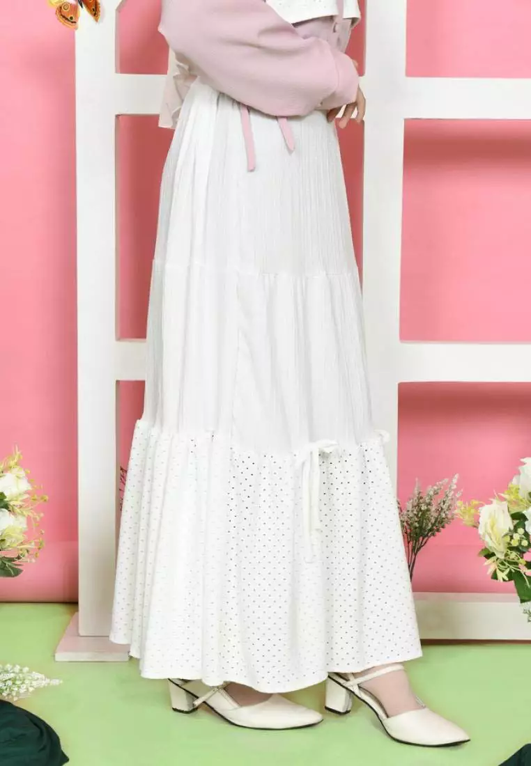 Pita Ruffle Skirt - White M18801 R79S5