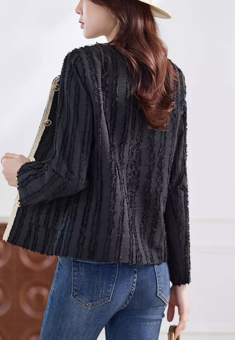 Buy HAPPY FRIDAYS Small Fragrance Tweed Suit Jacket YGH-EH8361
