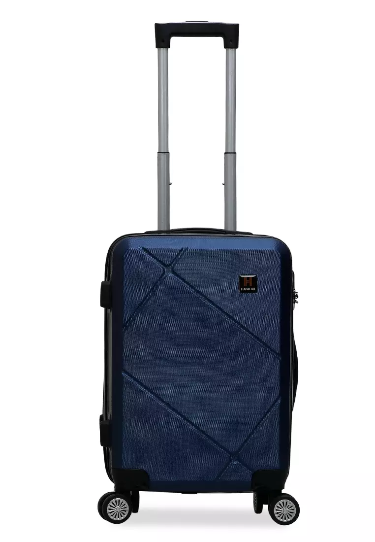 Carlton Tas Koper Unisex Size 20 Inch Suitcase 3 Digit Combination Lock Large Compartment Material Fiber ABS ORIGINAL - Navy