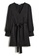 H&M black Balloon-Sleeved Satin Dress E89F7AA6BDF6EFGS_5