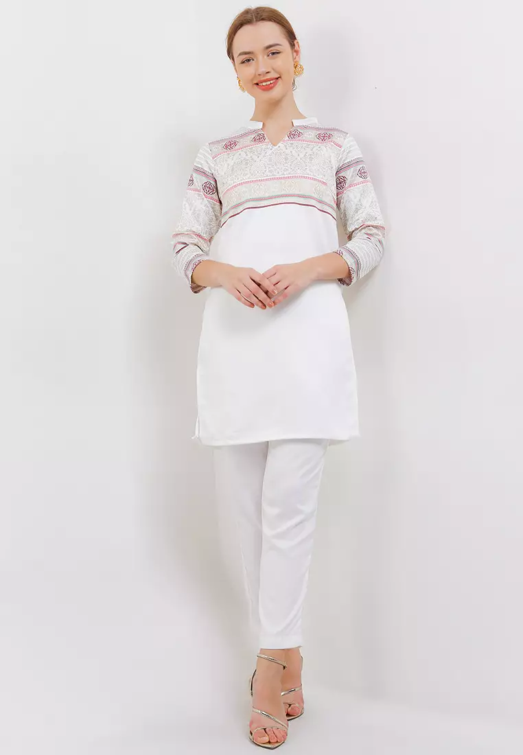 Chanira Festive Raisa Tunic-White