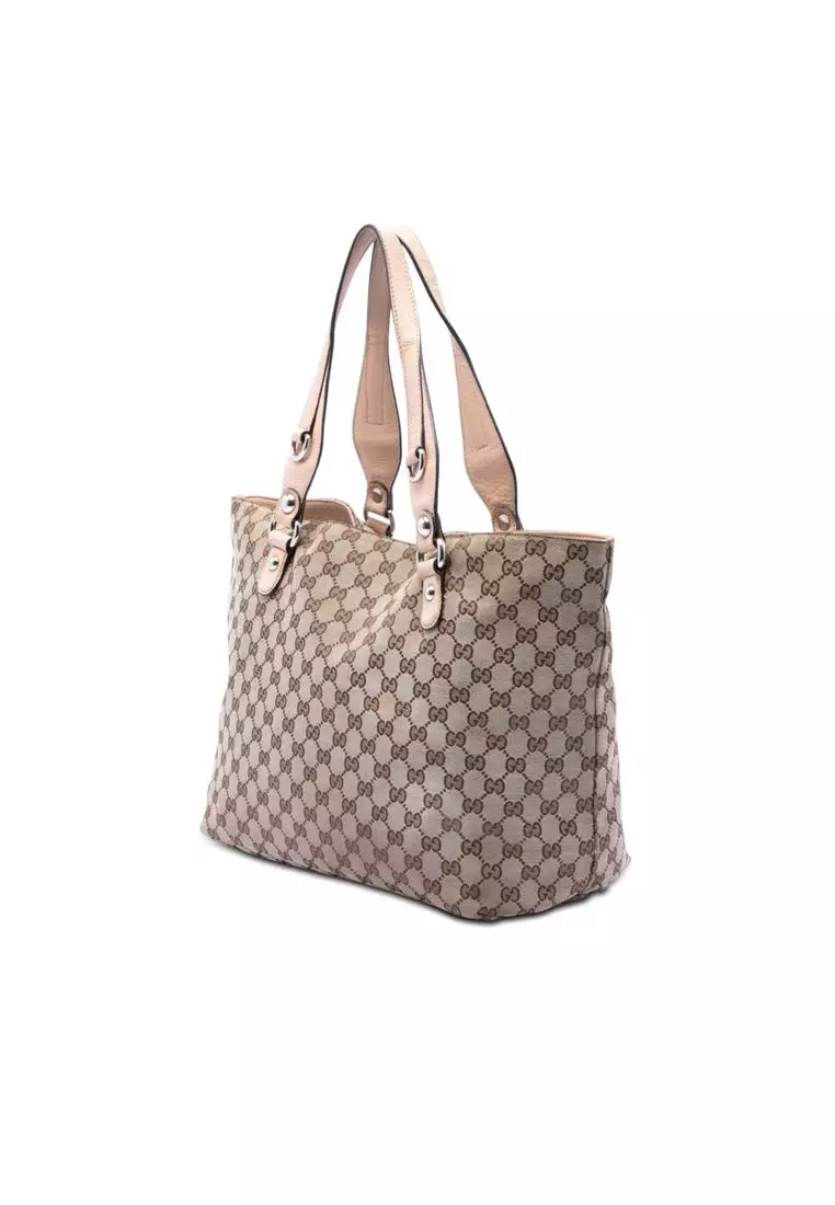 Pre-Loved Gucci Gg Canvas Icon Bit Tote