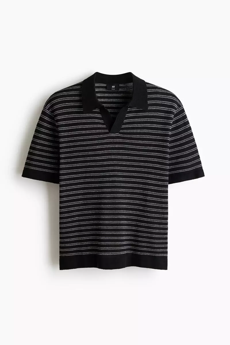 Regular Fit Linen-blend polo shirt