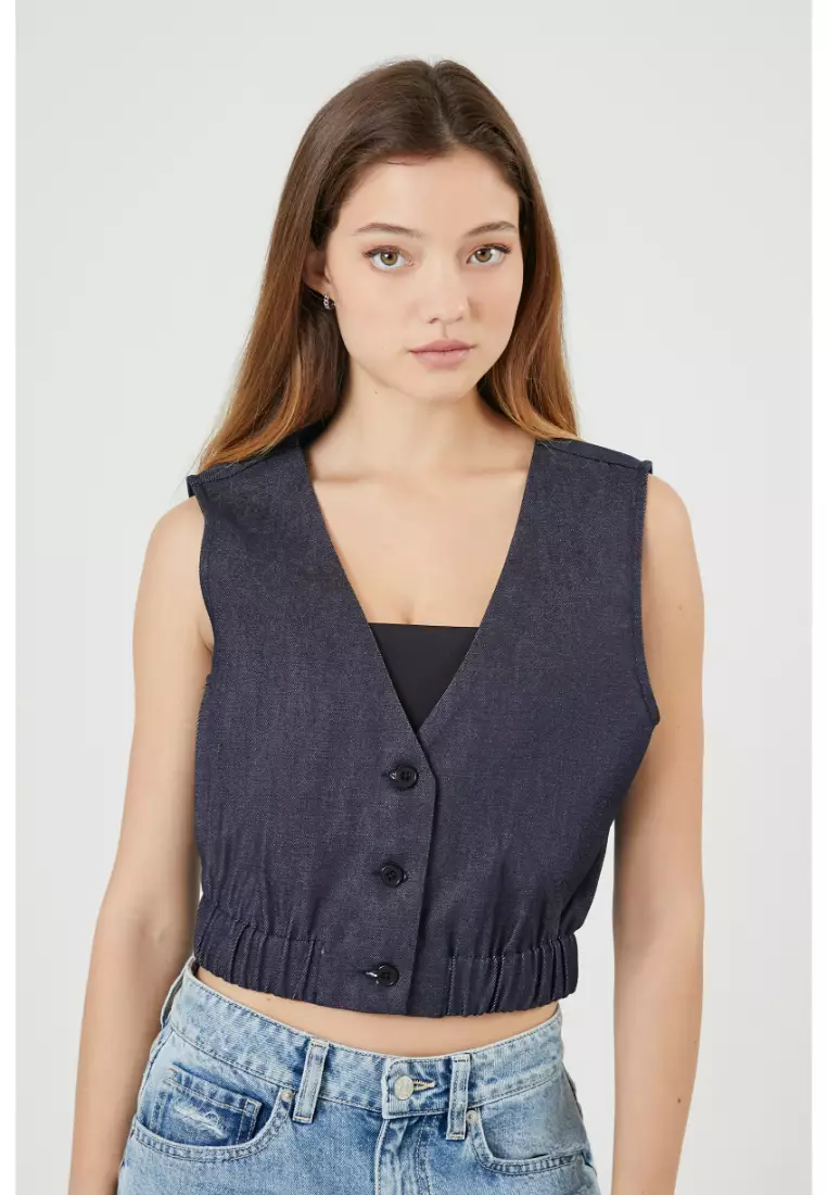 Forever 21 vest sales tops