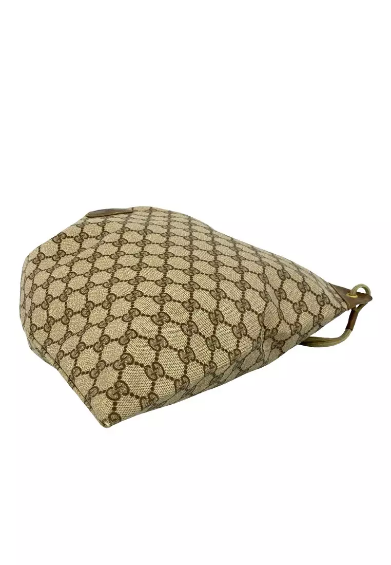 Pre-Loved Gucci Gg Supreme Drawstring Bag