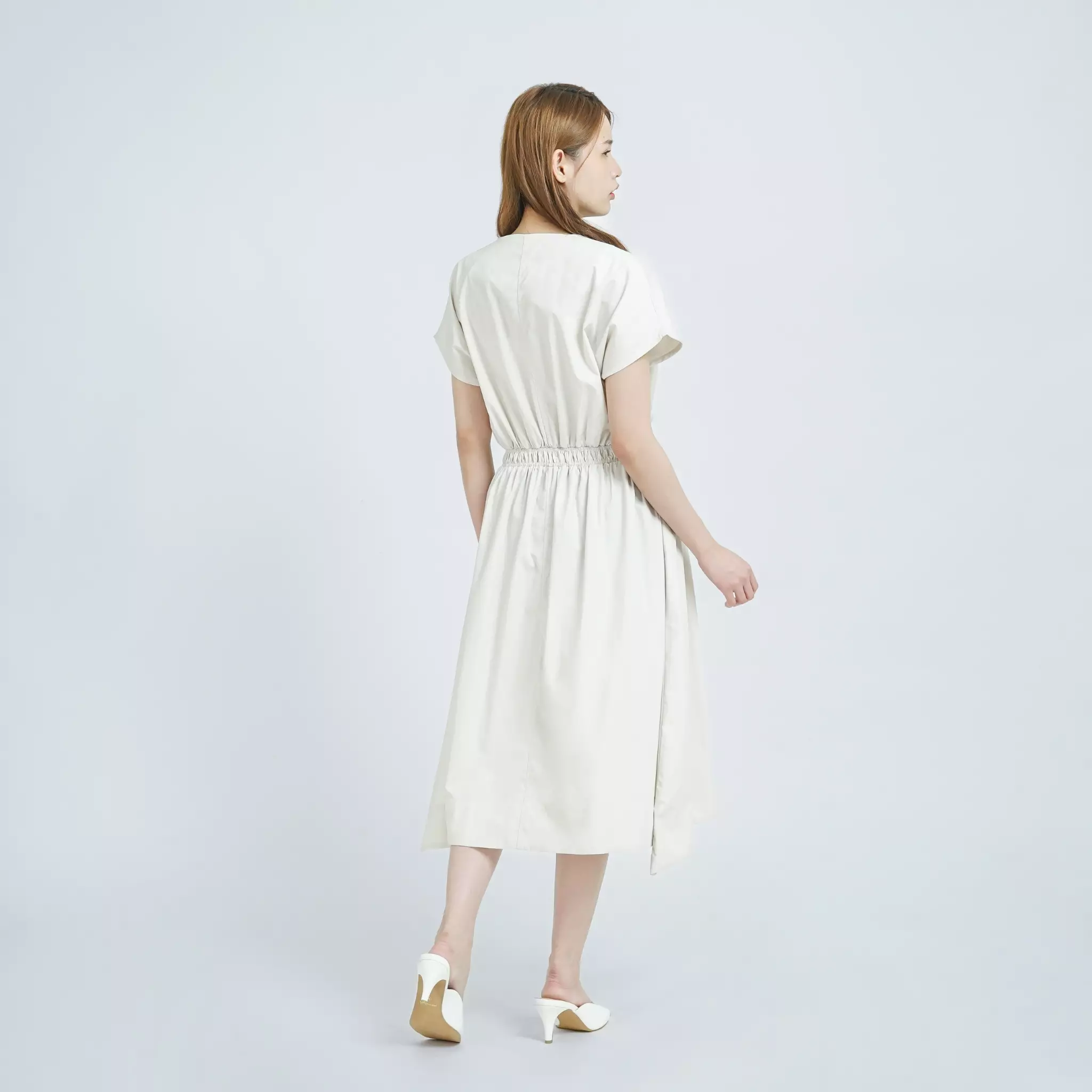 Wienna Poplin Dress Cream
