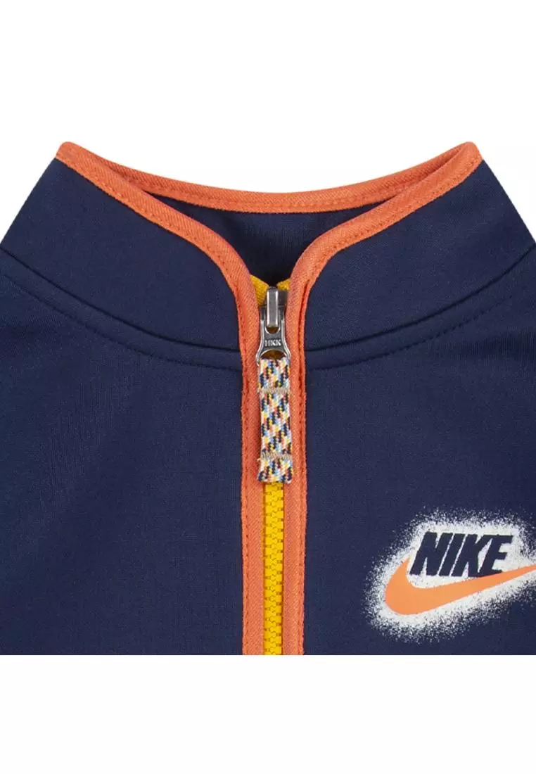 Nike n98 polyknit track jacket in blue and orange store