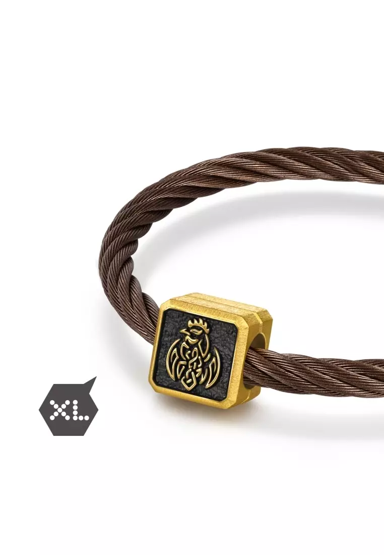 999 Gold Charme Rooster Charm for Men 96289C  [Bracelet not included]