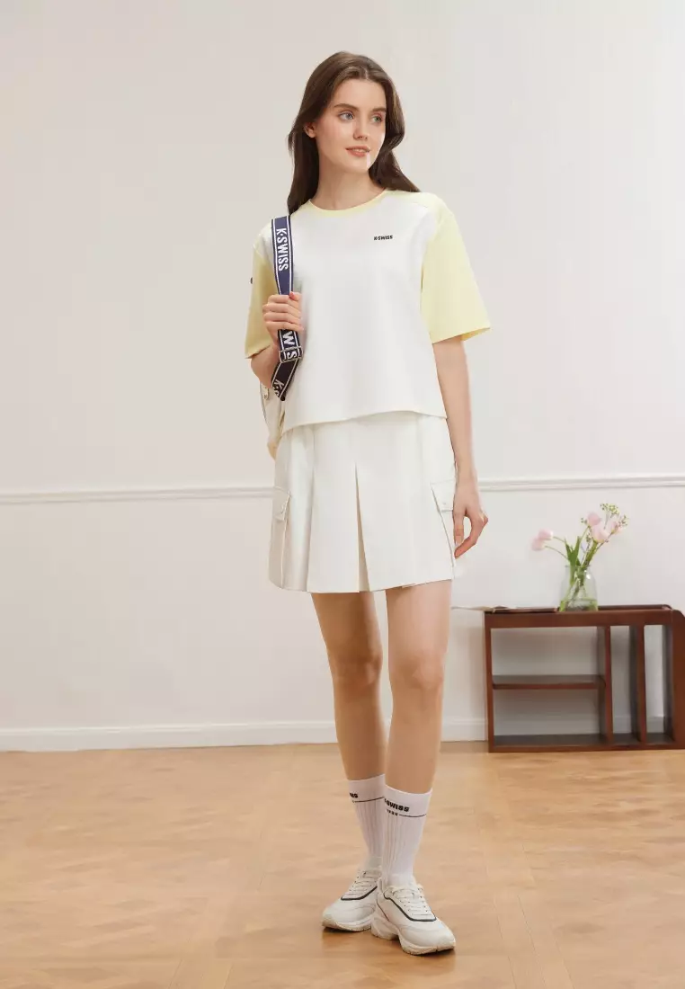 女裝 K-SWISS LOGO 拼色落肩T裇