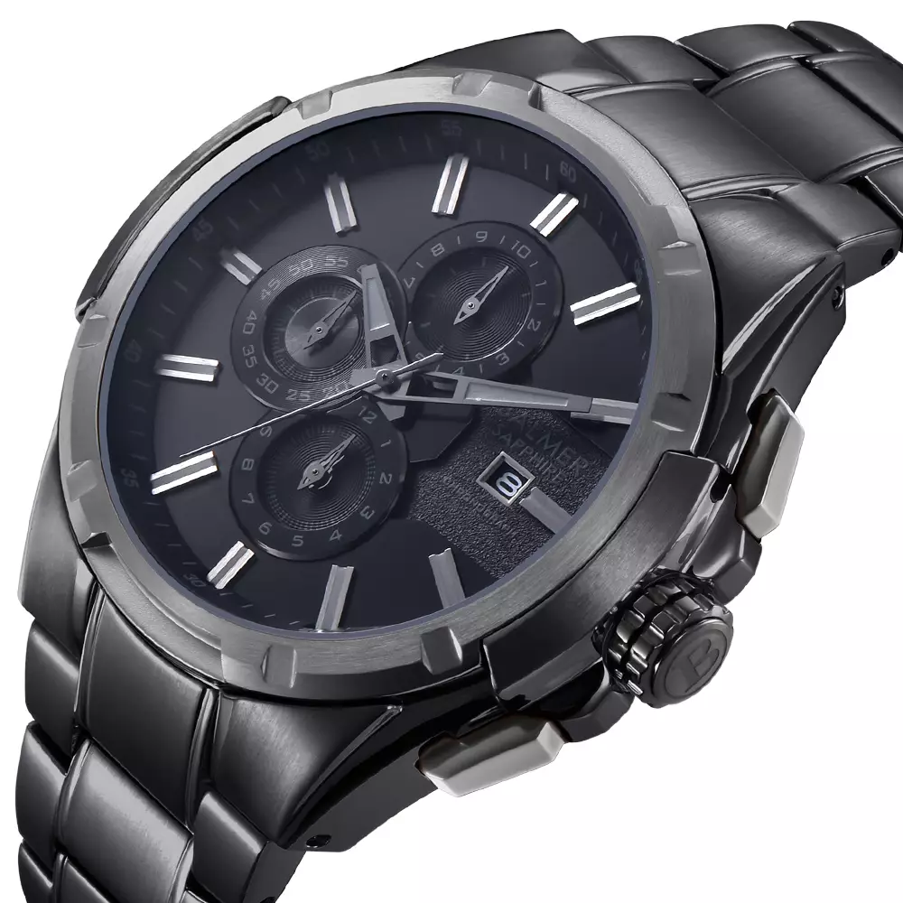 BALMER Jam Tangan Analog  Pria B-8159MC - STAINLESS STEEL - BK4