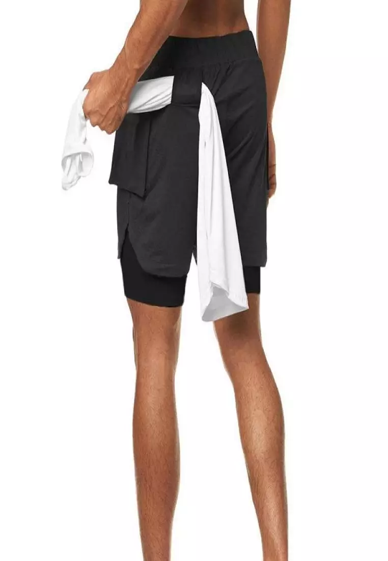 Double layered sales sports shorts