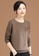 Its Me brown Retro Crew Neck Sweater 77441AA0A44FFBGS_4