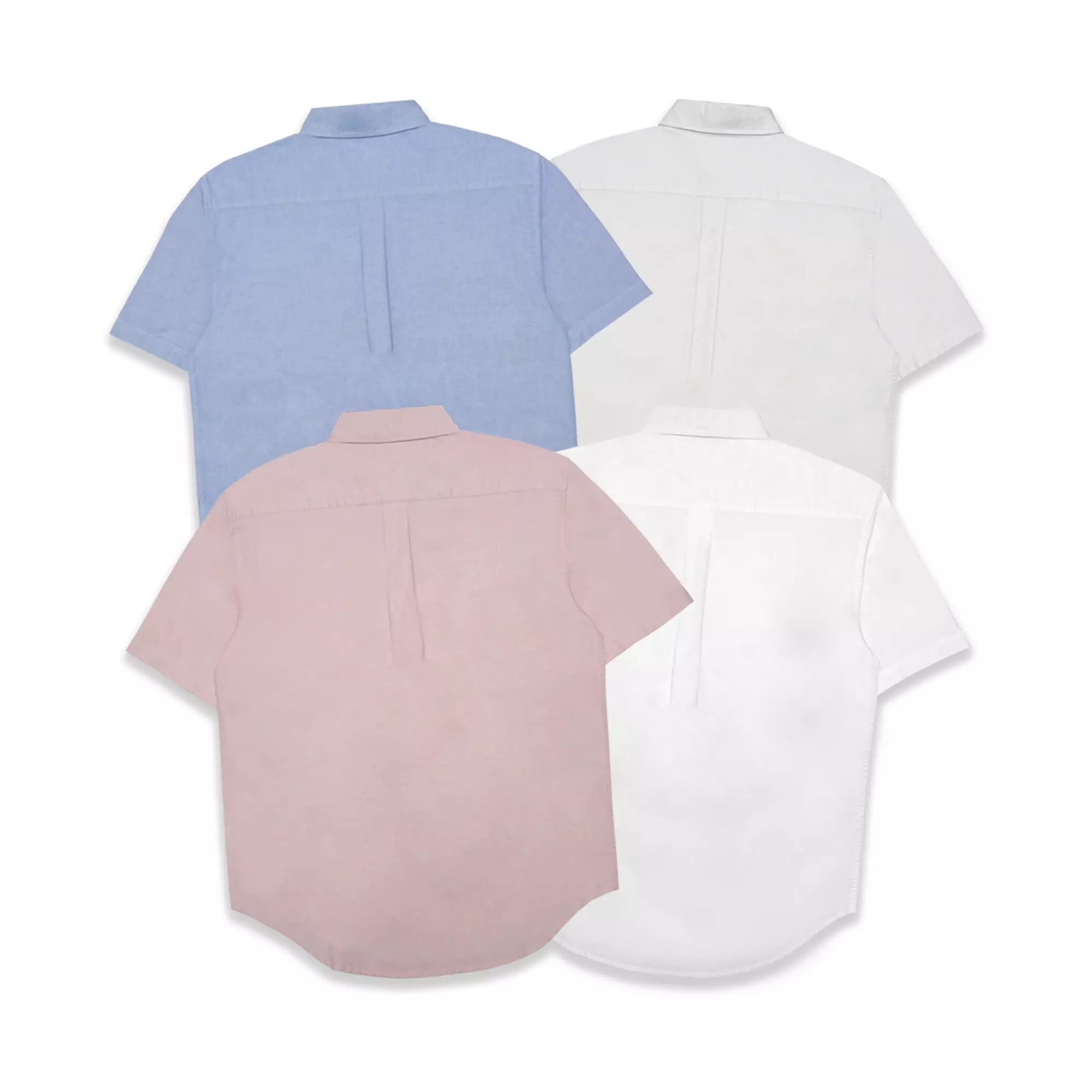 Regular Fit Oxford Short Sleeve Shirt Light Grey