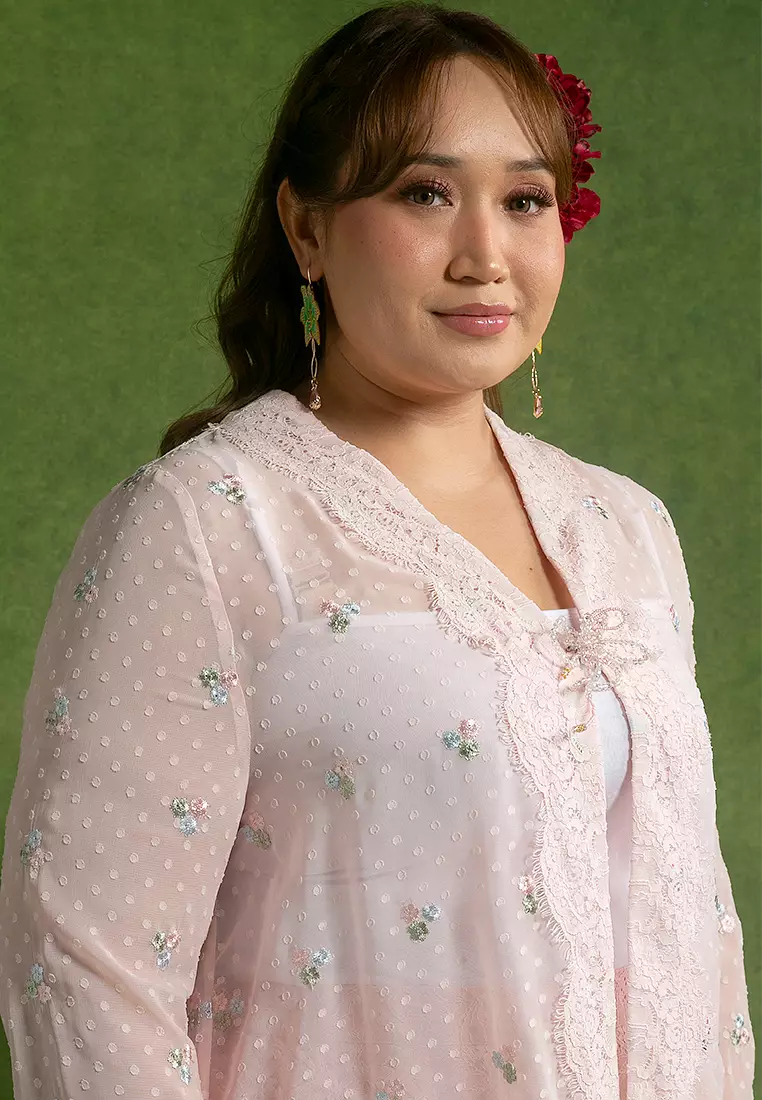 Ita Polka Dot Long Kebaya Top