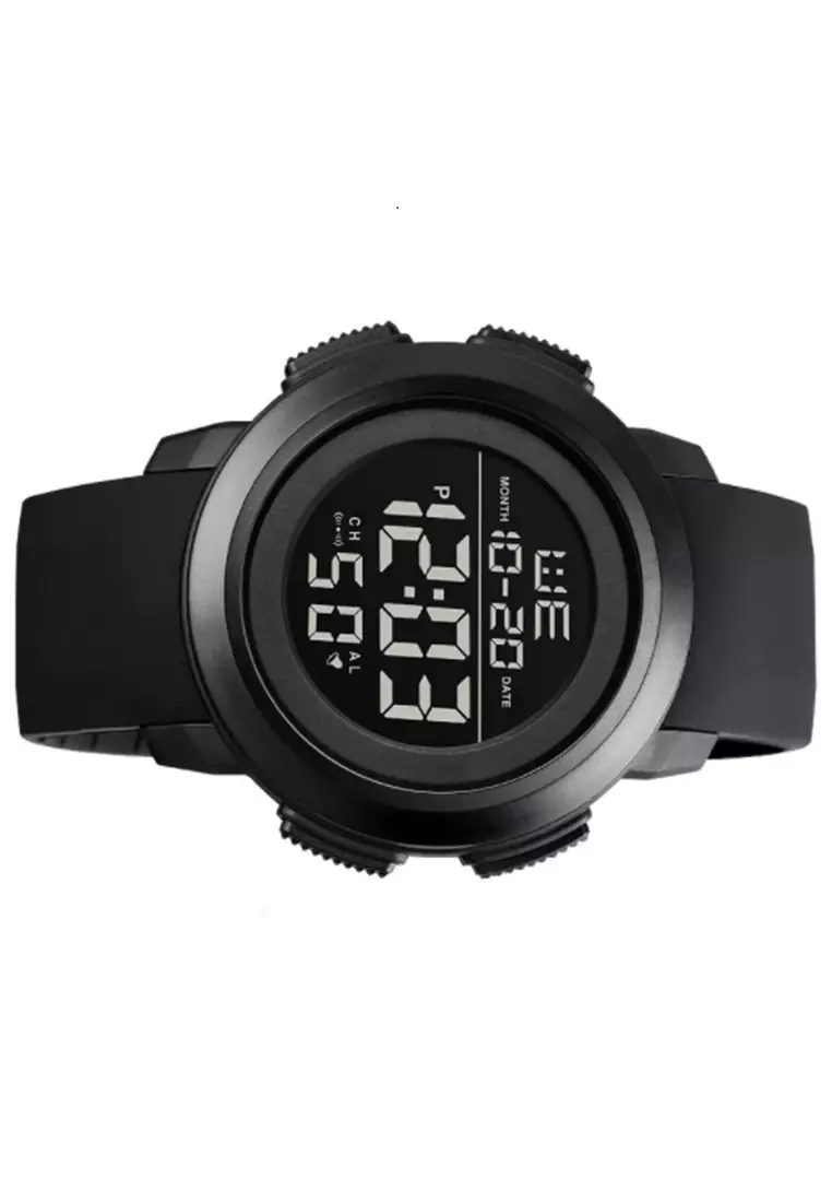 Jam Tangan Digital Pria Waterproof Many Function Strap Tali Material PU Silicone BY61 ORIGINAL