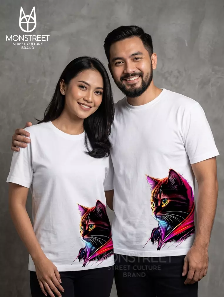 Monstreet Kaos Katun Combed 24S Grafis Reguler Fit Putih Tshirt UTR118 Cotton Combed 24S Graphic Tshirt Regular Fit White Tshirt