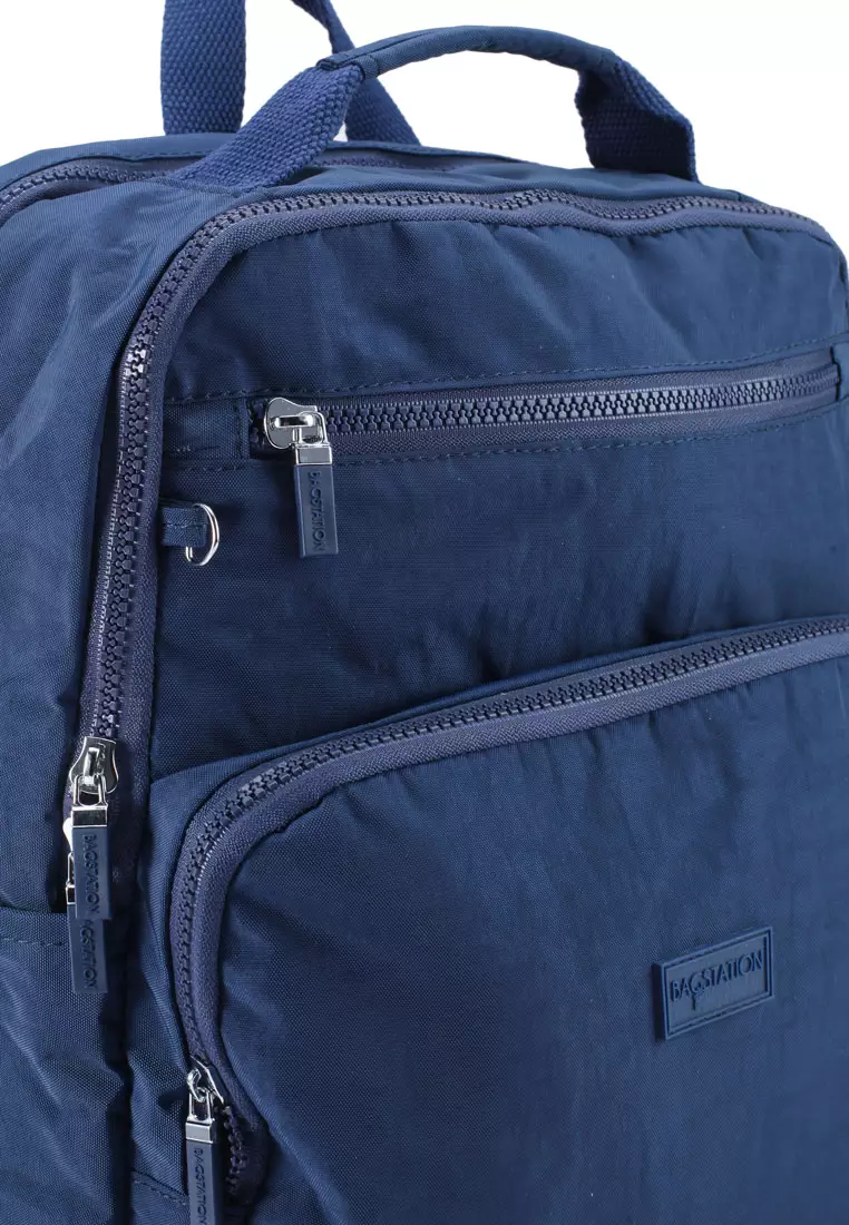 Crinkled Nylon Backpack